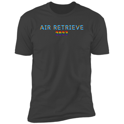 Air Retrieve 2023 Pride Dock diving t-shirt, dog pride air retrieve dock diving shirt for humans, in heavy metal gray