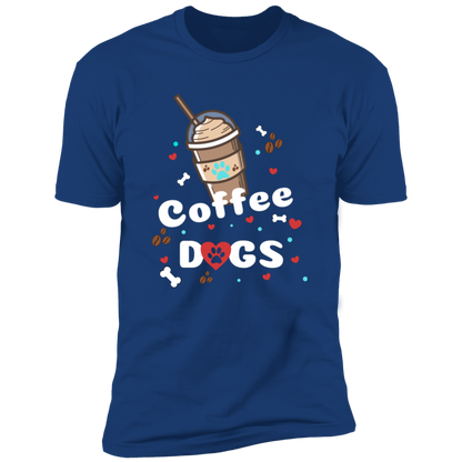 Blended Coffee Dogs T-shirt, Dog Shirt for humans, in royal blue