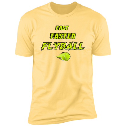 Fast Faster Flyball Dog T-shirt, sporting dog t-shirt, flyball t-shirt, in banana cream