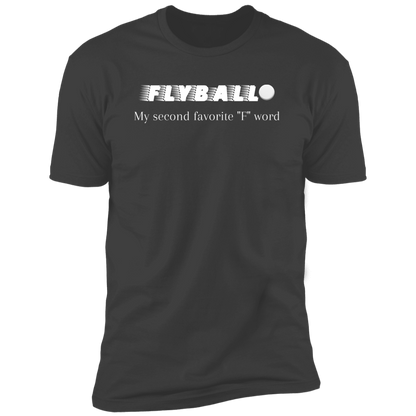 Flyball My second favorite 'f' word flyball t-shirt, dog shirt for humans, sporting dog shirt, in heavy metal gray