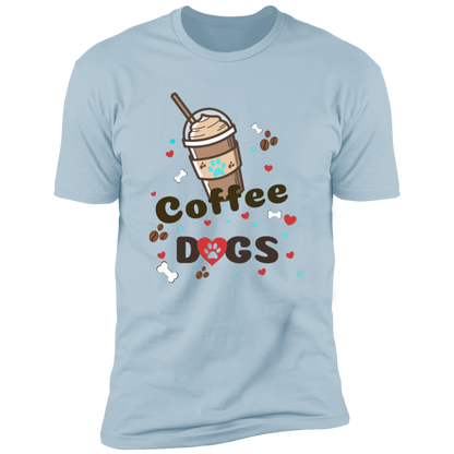 Blended Coffee Dogs T-shirt, Dog Shirt for humans, in little blue