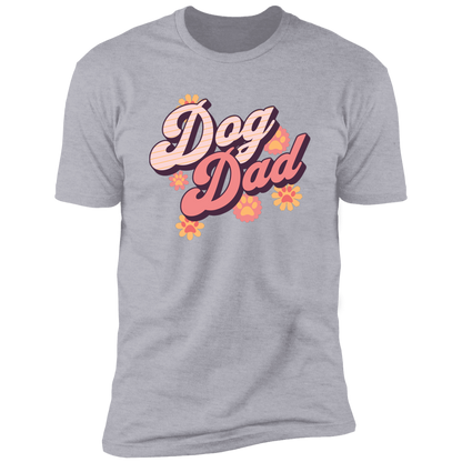 Retro Dog Dad t-shirt, Dog dad shirt, Dog T-shirt for humans, in light heather gray