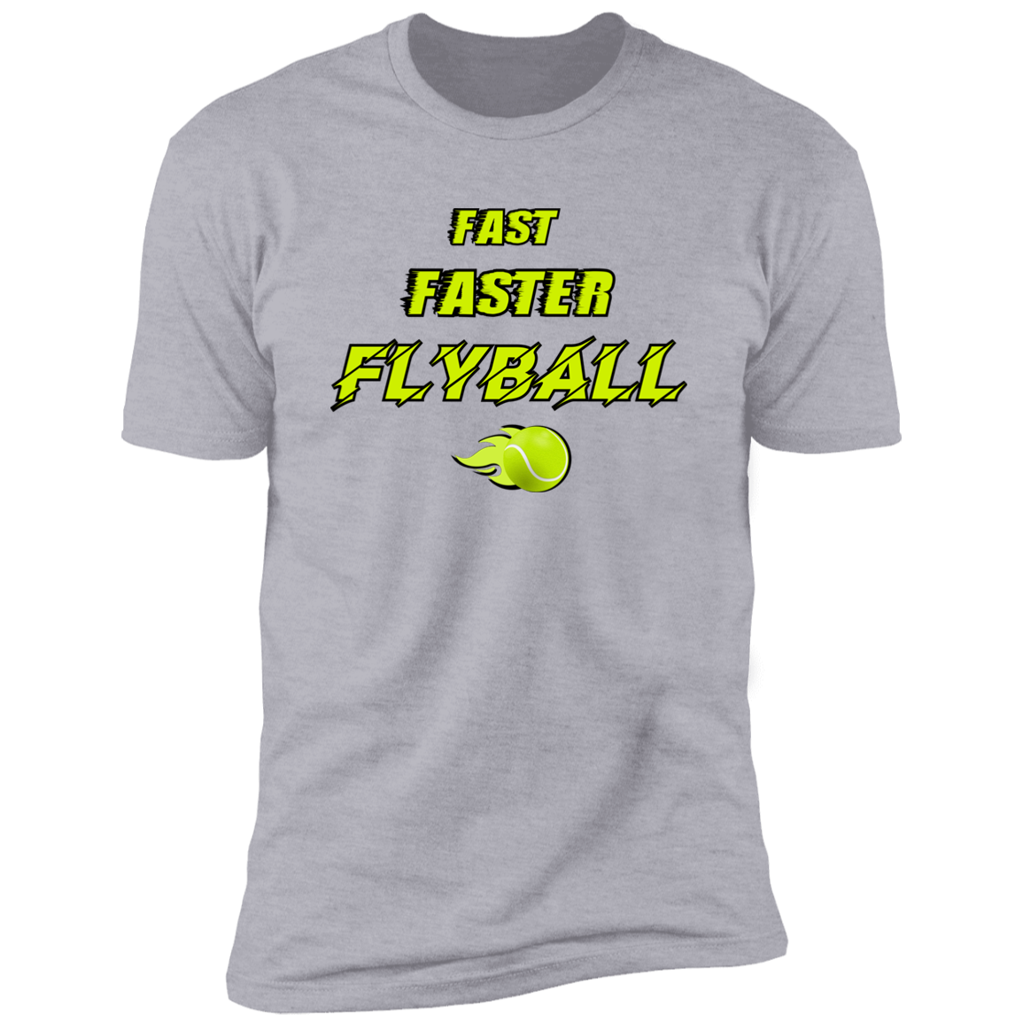 Fast Faster Flyball Dog T-shirt, sporting dog t-shirt, flyball t-shirt, in light heather gray