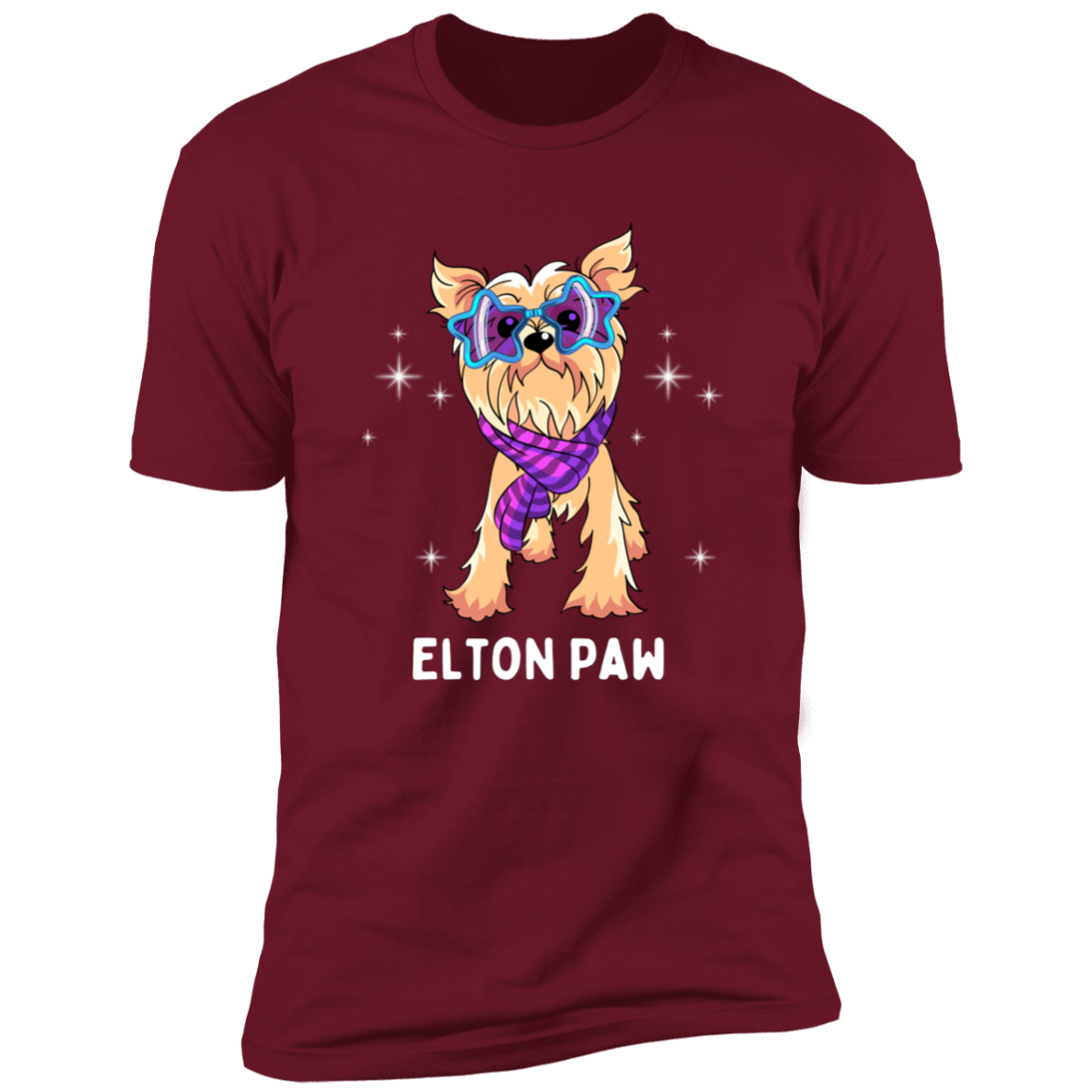 Elton Paw Dog Shirt, Funny dog shirt for humans, Dog mom shirt, dog dad shirt, in cardinal red