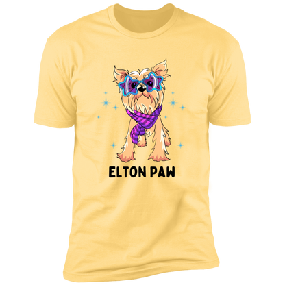 Elton Paw Dog Shirt, Funny dog shirt for humans, Dog mom shirt, dog dad shirt, in banana cream