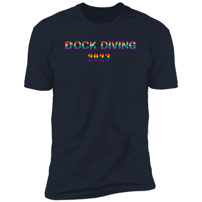 Dock Diving Pride 2023 Dock diving t-shirt, dog pride dock diving shirt for humans, in navy blue