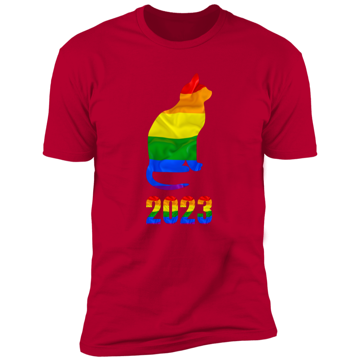 Cat Pride 2023, cat pride cat shirt for humans, in red