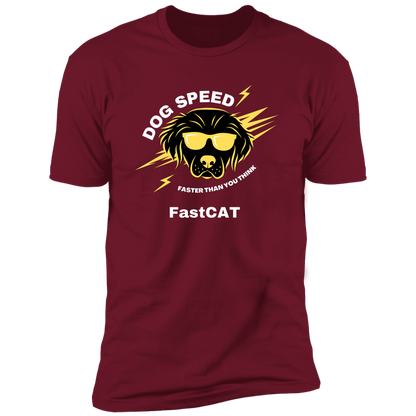 Dog Speed Faster Than You Think FastCAT T-shirt, FastCAT shirt dog shirt for humans, in cardinal red