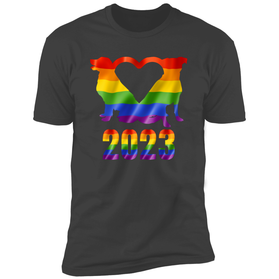 Dog Pride 2023, dog pride dog shirt for humans, in heavy metal gray