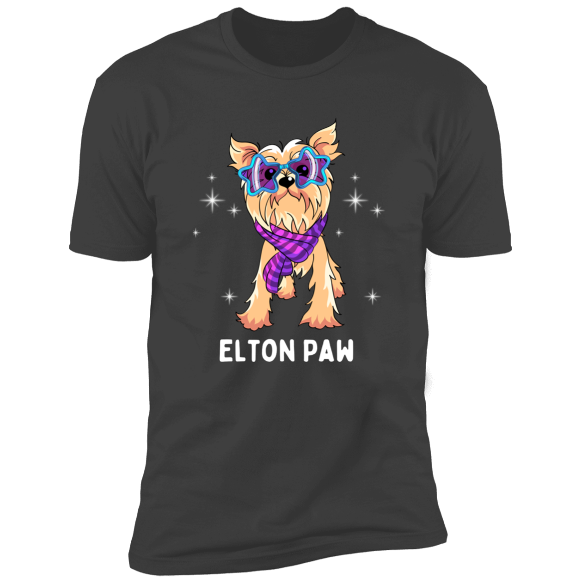 Elton Paw Dog Shirt, Funny dog shirt for humans, Dog mom shirt, dog dad shirt, in heavy metal gray