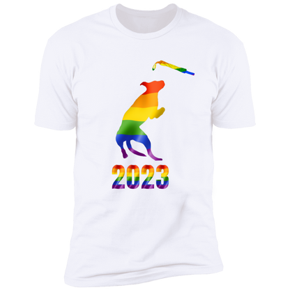 Dock Diving Pride 2023, Dog dock diving shirt for humas, in white