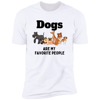 Dogs Are My Favorite People t-shirt, dog shirt for humans, in white