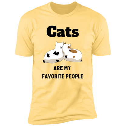 Cats Are My Favorite People T-shirt, Cat Shirt for humans, in banana cream