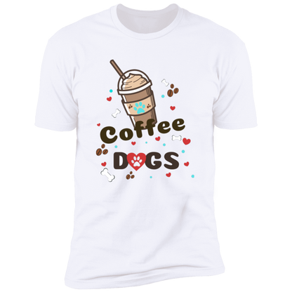 Blended Coffee Dogs T-shirt, Dog Shirt for humans, in white