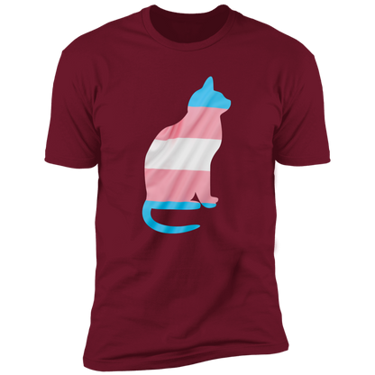 Trans Pride Cat Pride T-shirt, Trans Pride Cat Shirt for humans, in cardinal red