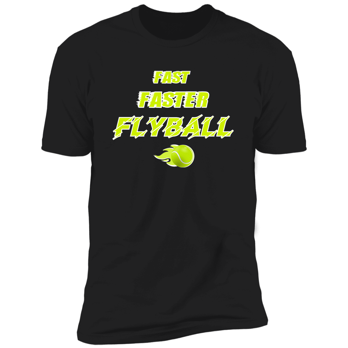 Fast Faster Flyball Dog T-shirt, sporting dog t-shirt, flyball t-shirt, in black