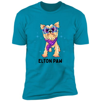 Elton Paw Dog Shirt, Funny dog shirt for humans, Dog mom shirt, dog dad shirt, in turquoise