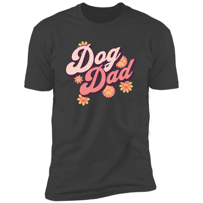 Retro Dog Dad t-shirt, Dog dad shirt, Dog T-shirt for humans, in heavy metal gray