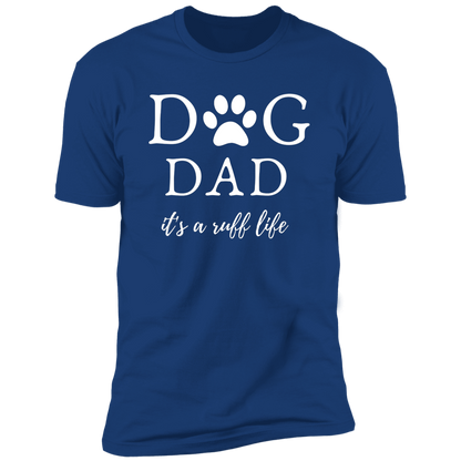 Dog Dad it's a Ruff Life t-shirt, Dog dad shirt, in royal blue