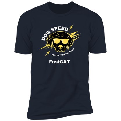 Dog Speed Faster Than You Think FastCAT T-shirt, FastCAT shirt dog shirt for humans, in navy blue